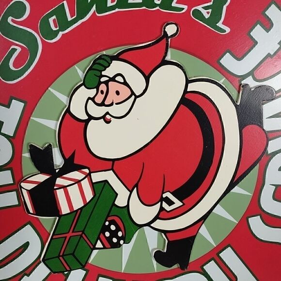 Wooden "Santa's Toy Delivery Service" Sign - Picture 4 of 5